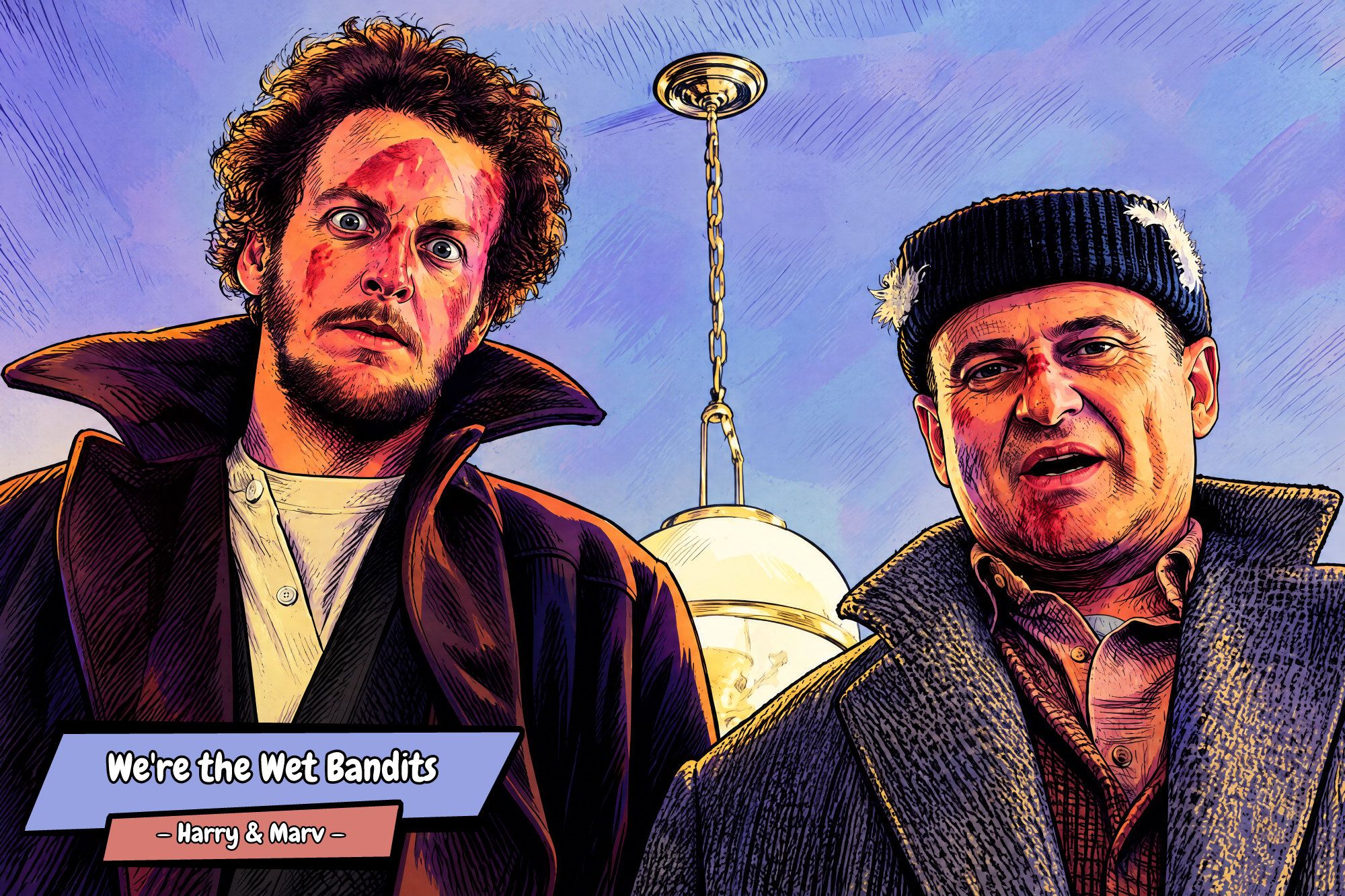 Harry & Marv — Comic Strip Canvas