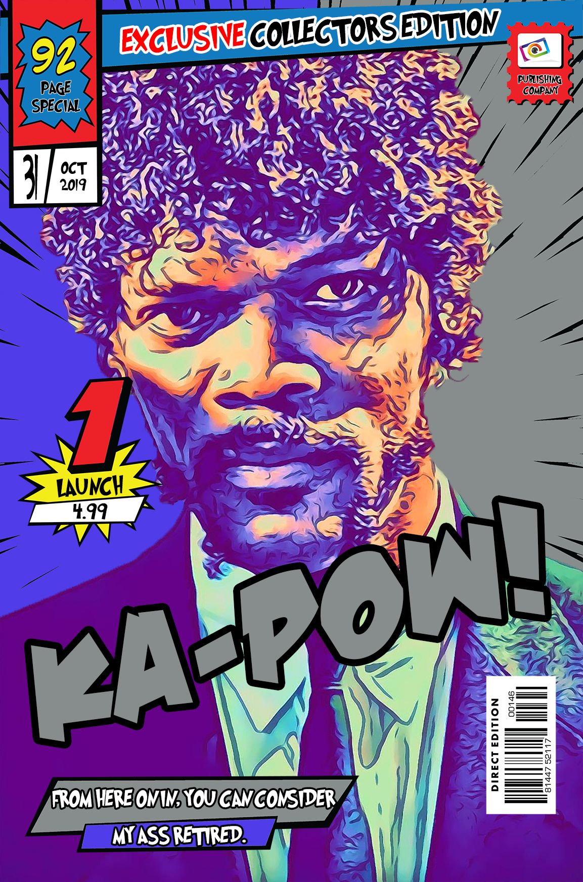 Jules Winnfield — Comic Strip Canvas
