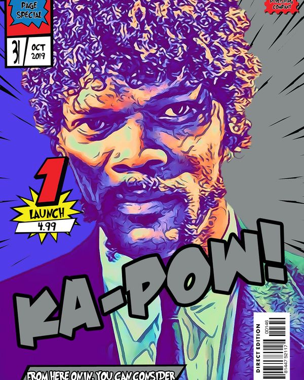 Jules Winnfield — Comic Strip Canvas