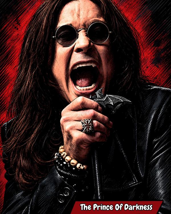 Ozzy Osbourne — Comic Strip Canvas