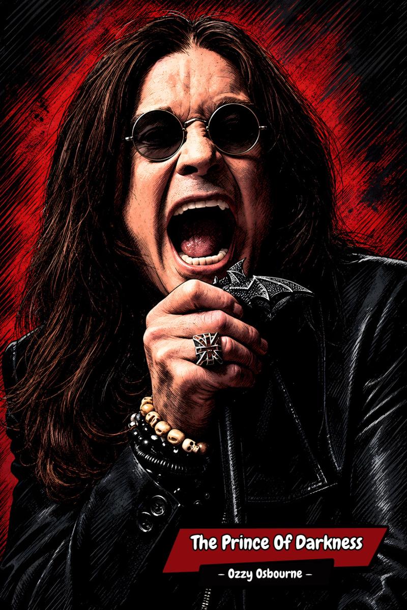 Ozzy Osbourne — Comic Strip Canvas
