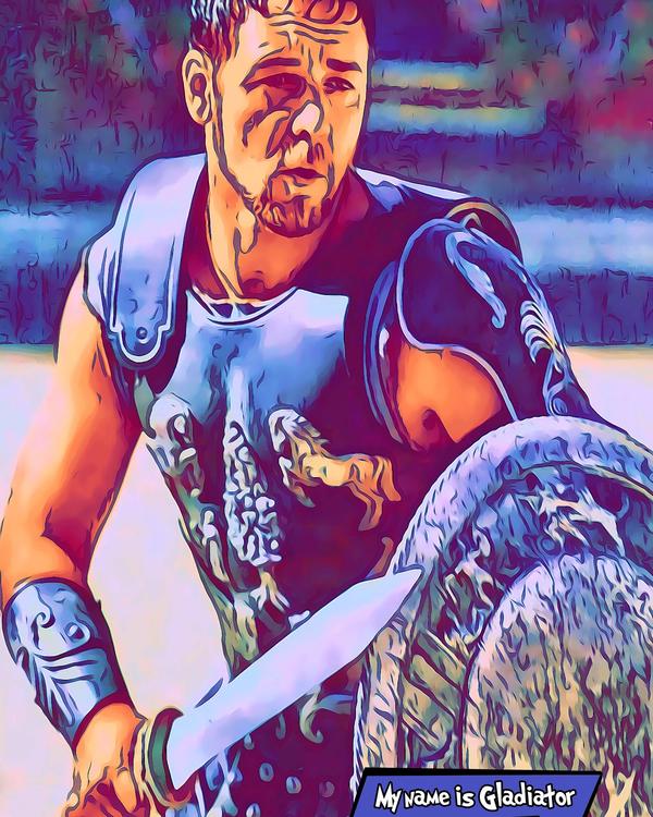 Gladiator — Comic Strip Canvas