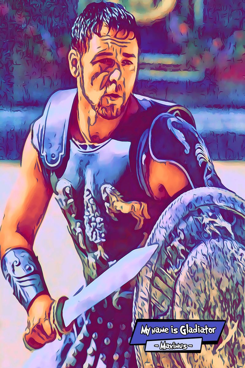 Gladiator — Comic Strip Canvas