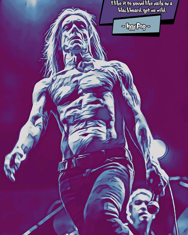 Iggy Pop — Comic Strip Canvas