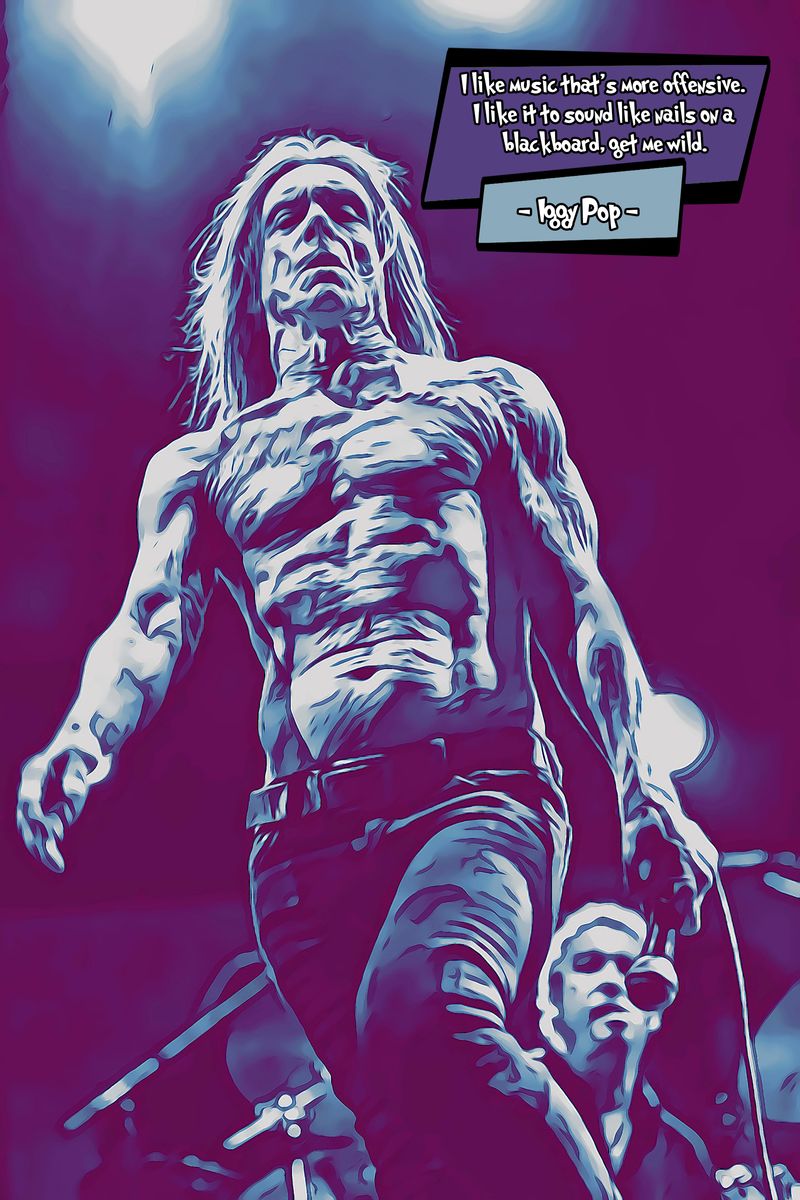 Iggy Pop — Comic Strip Canvas