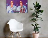 Federer vs Nadal lifestyle mockup — Comic Strip Canvas