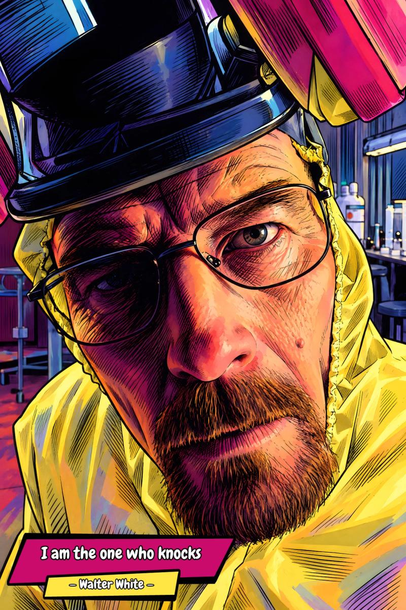 Walter White — Comic Strip Canvas