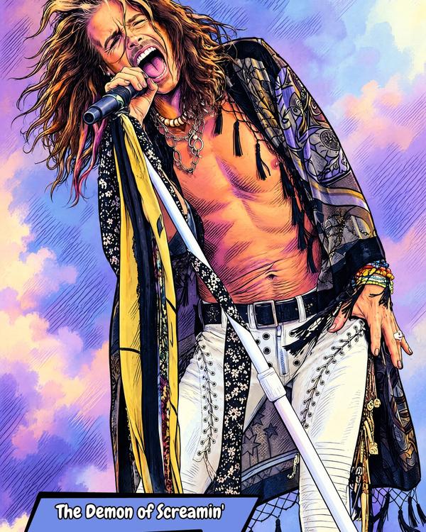 Steven Tyler — Comic Strip Canvas