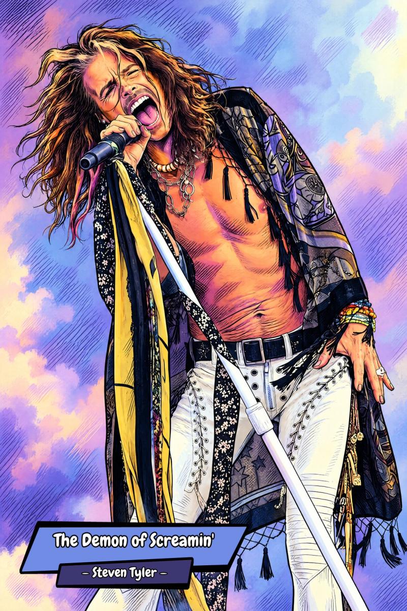 Steven Tyler — Comic Strip Canvas