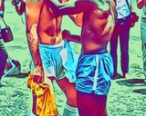 Bobby Moore & Pele — Comic Strip Canvas