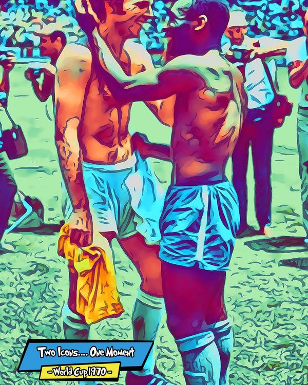 Bobby Moore & Pele — Comic Strip Canvas