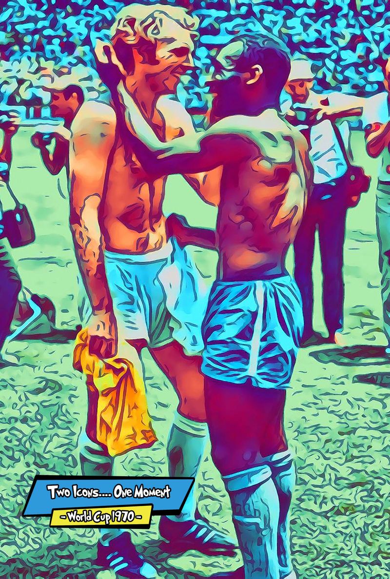 Bobby Moore & Pele — Comic Strip Canvas