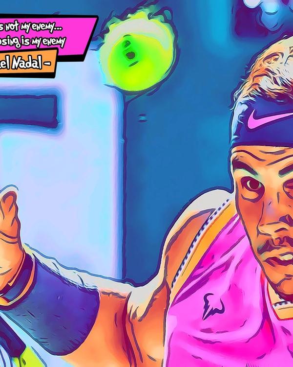 Rafael Nadal — Comic Strip Canvas