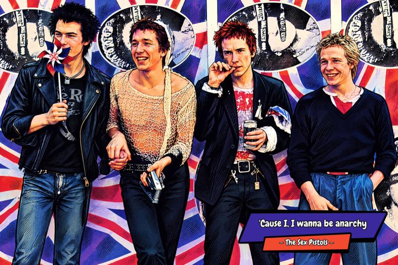The Sex Pistols — Comic Strip Canvas