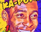 Pele — Comic Strip Canvas