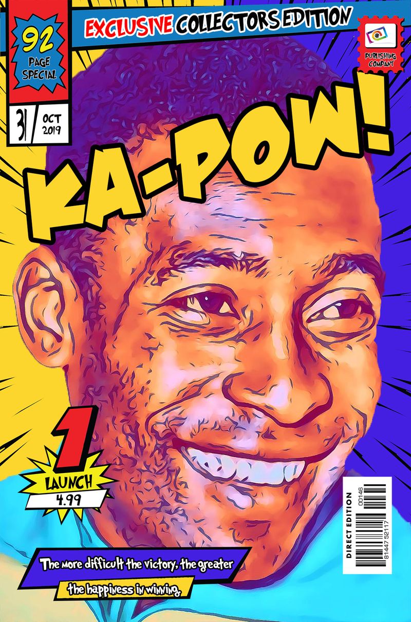 Pele — Comic Strip Canvas