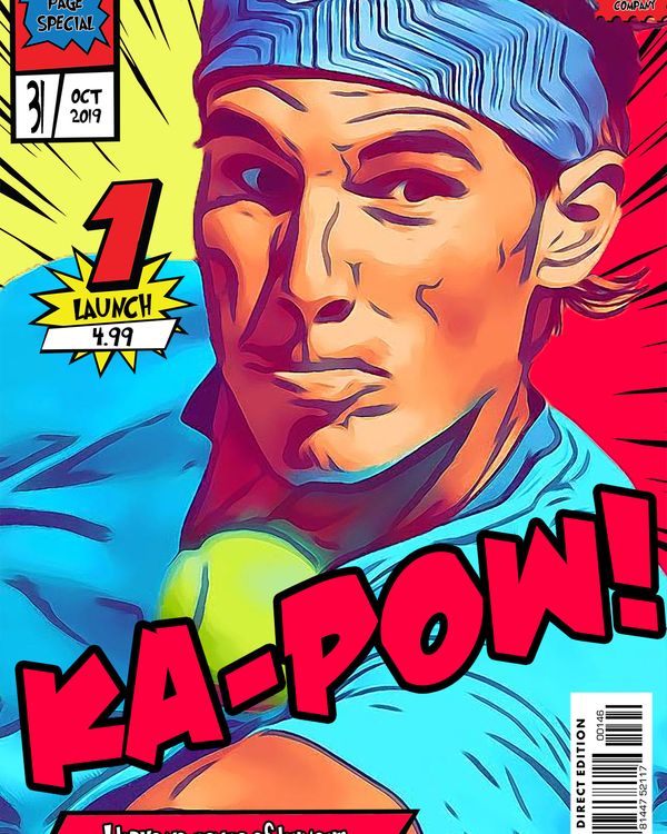 Rafael Nadal — Comic Strip Canvas