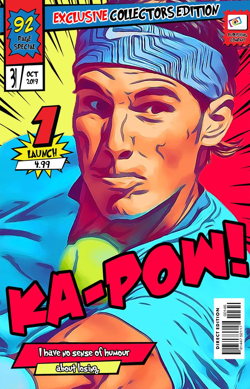 Rafael Nadal — Comic Strip Canvas