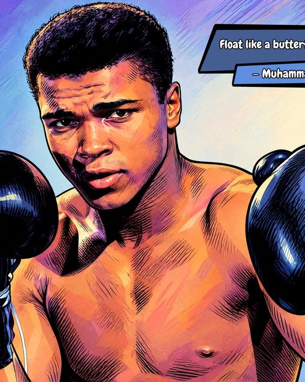 Muhammad Ali — Comic Strip Canvas