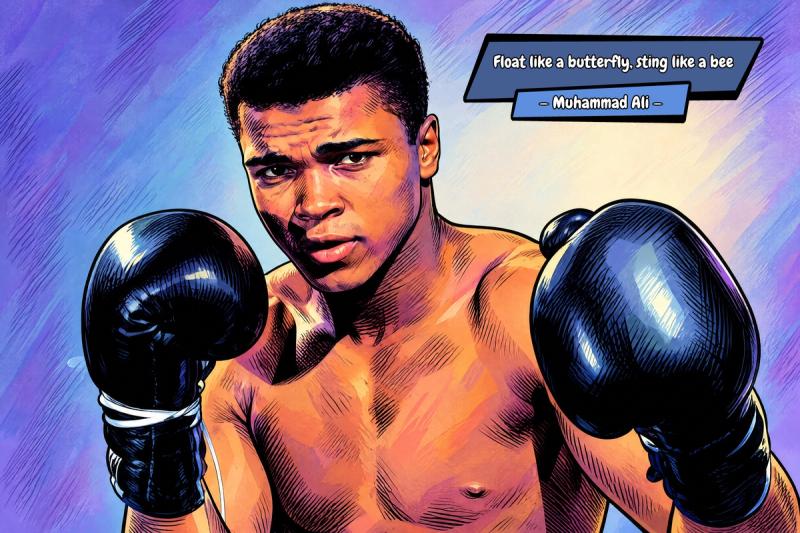 Muhammad Ali — Comic Strip Canvas