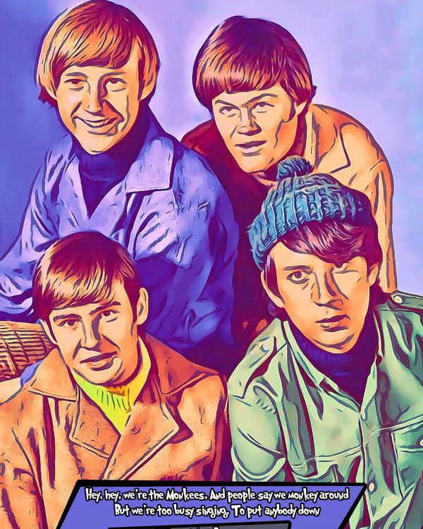 The Monkees — Comic Strip Canvas