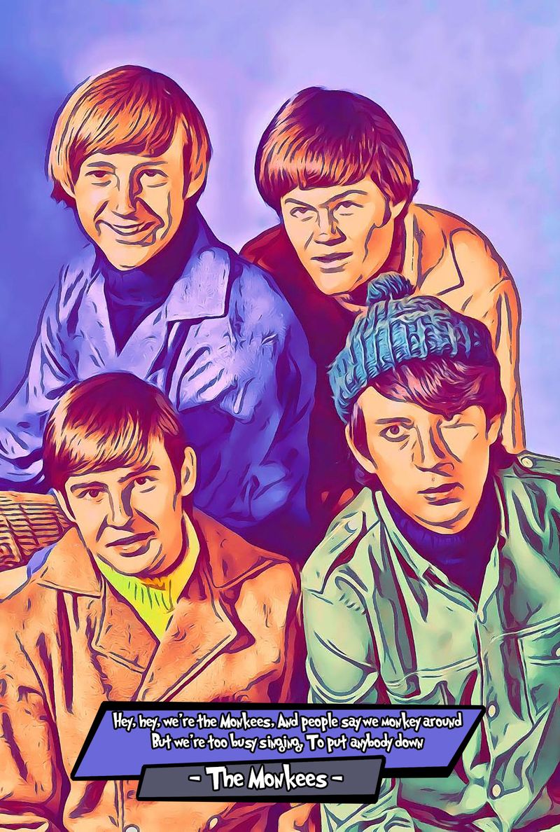 The Monkees — Comic Strip Canvas