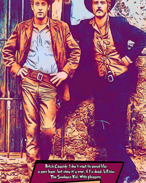 Butch Cassidy & The Sundance Kid — Comic Strip Canvas