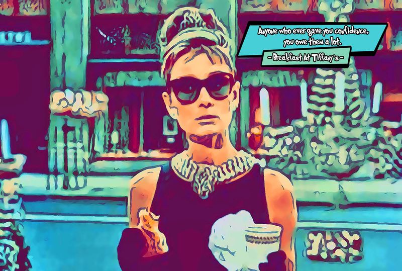 Breakfast At Tiffany's — Comic Strip Canvas