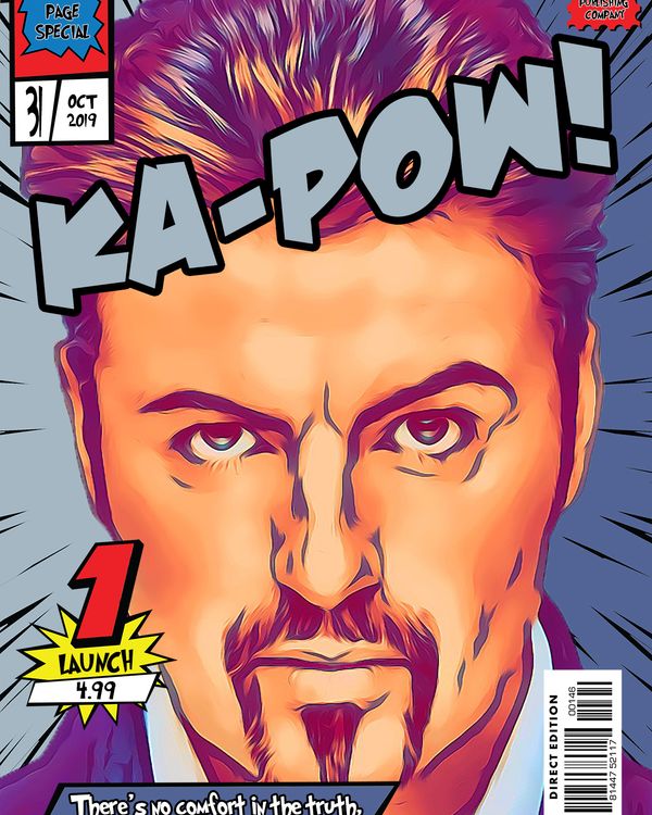 George Michael — Comic Strip Canvas