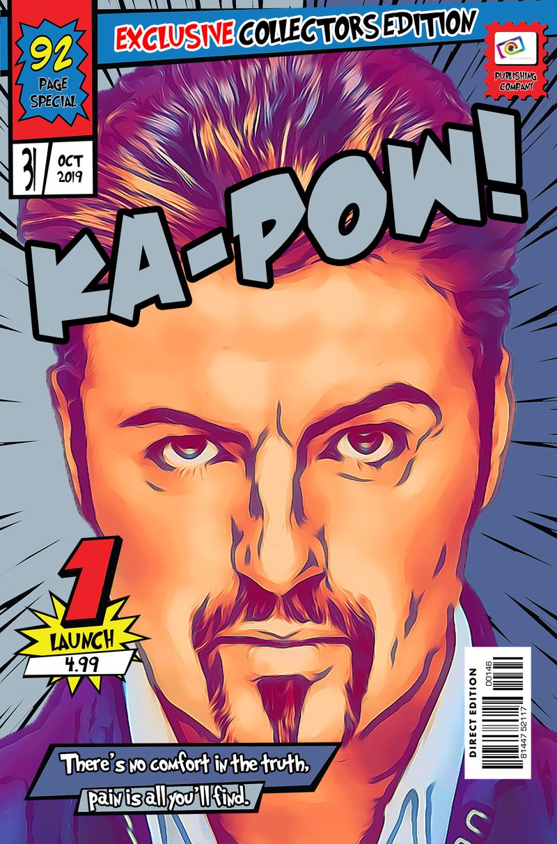 George Michael — Comic Strip Canvas