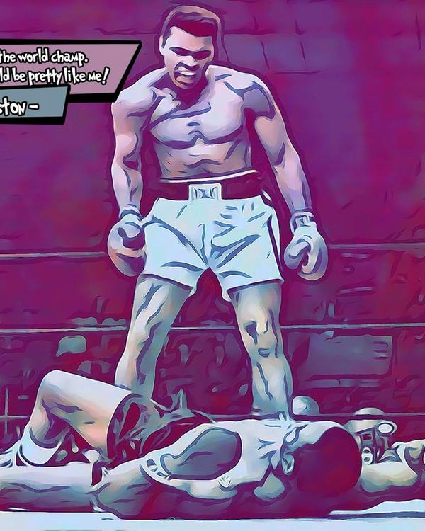 Ali vs Liston — Comic Strip Canvas