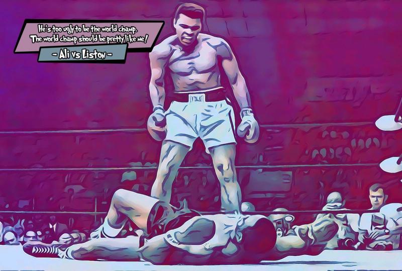 Ali vs Liston — Comic Strip Canvas