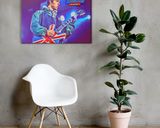 Noel Gallagher lifestyle mockup — Comic Strip Canvas