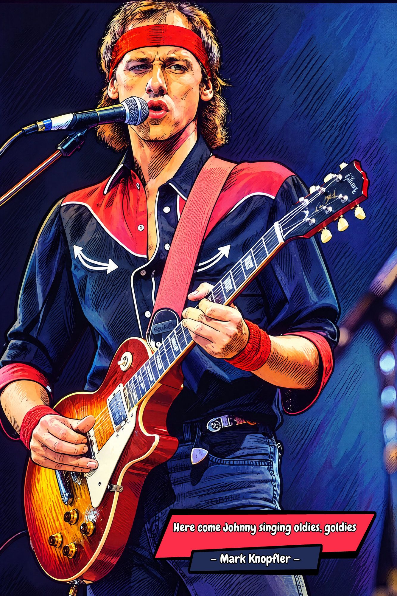 Mark Knopfler — Comic Strip Canvas