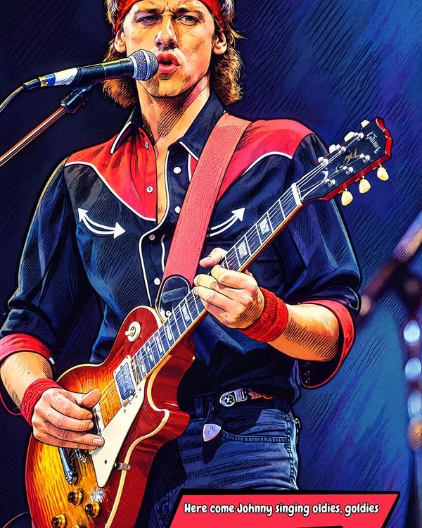 Mark Knopfler — Comic Strip Canvas