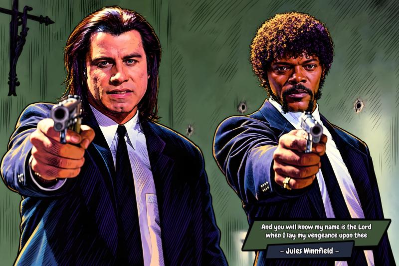 Pulp Fiction — Comic Strip Canvas