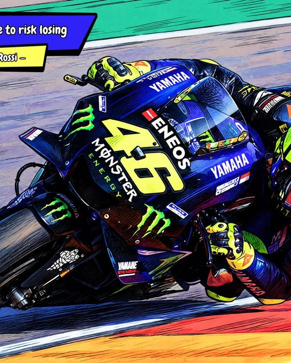 Valentino Rossi — Comic Strip Canvas