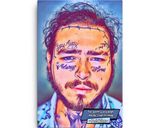 Post Malone lifestyle mockup — Comic Strip Canvas