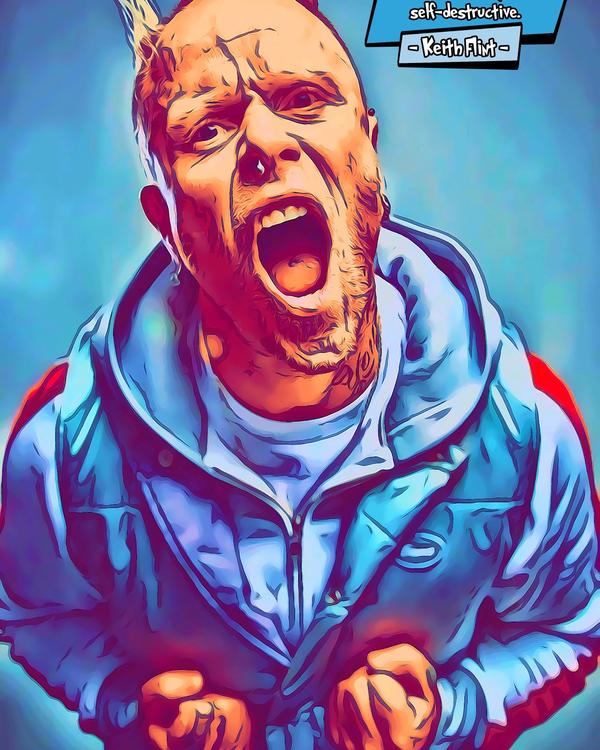 Keith Flint — Comic Strip Canvas