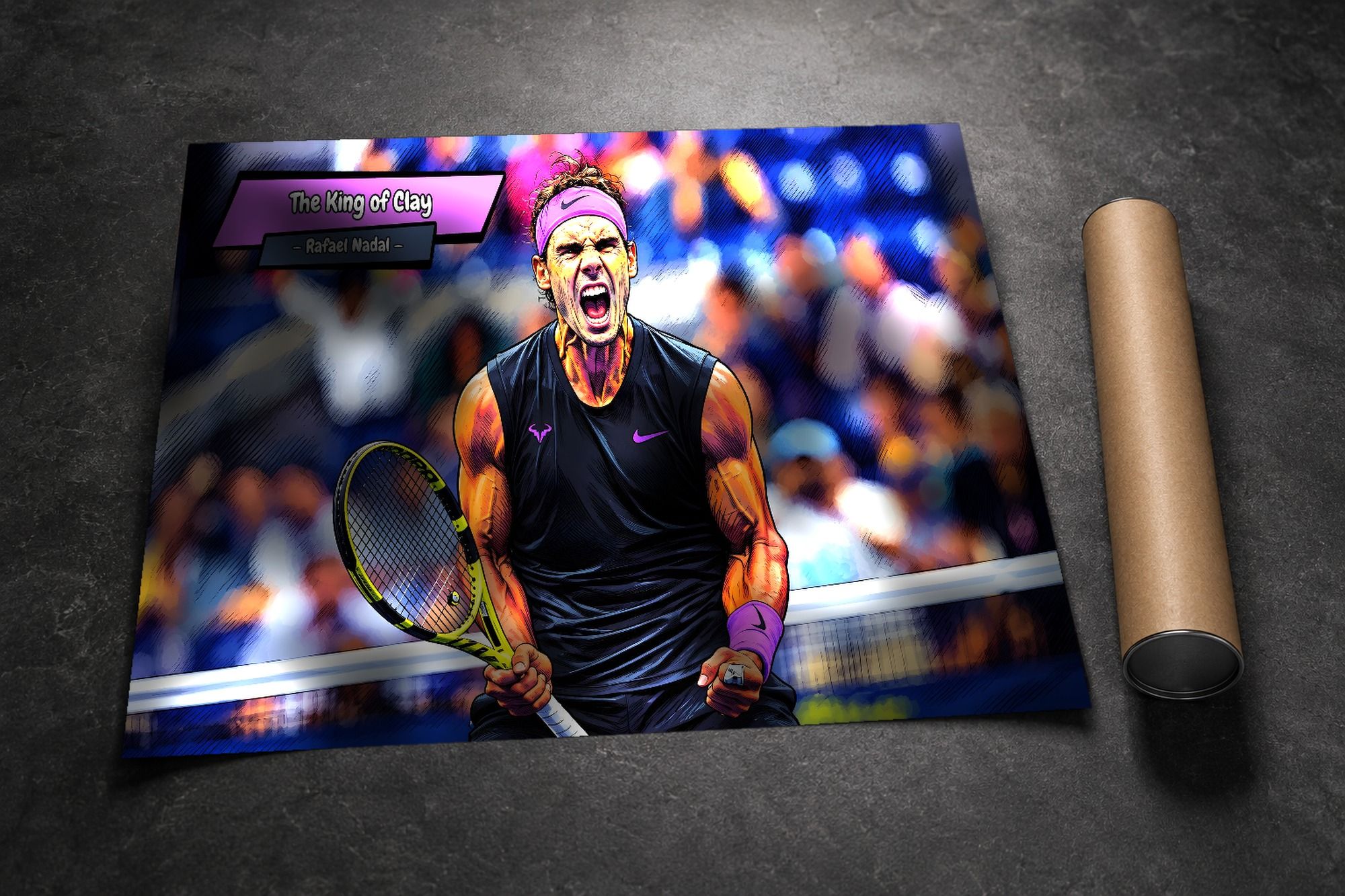 Rafael Nadal lifestyle mockup — Comic Strip Canvas