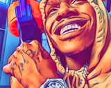 DaBaby — Comic Strip Canvas