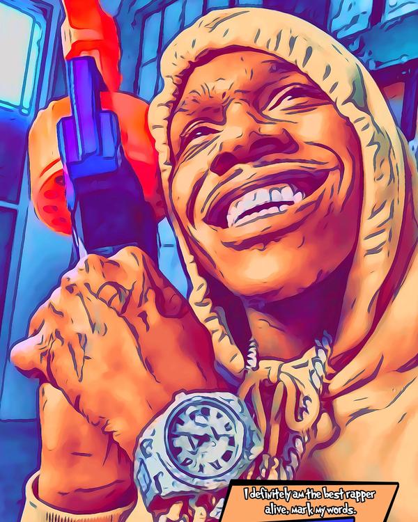 DaBaby — Comic Strip Canvas