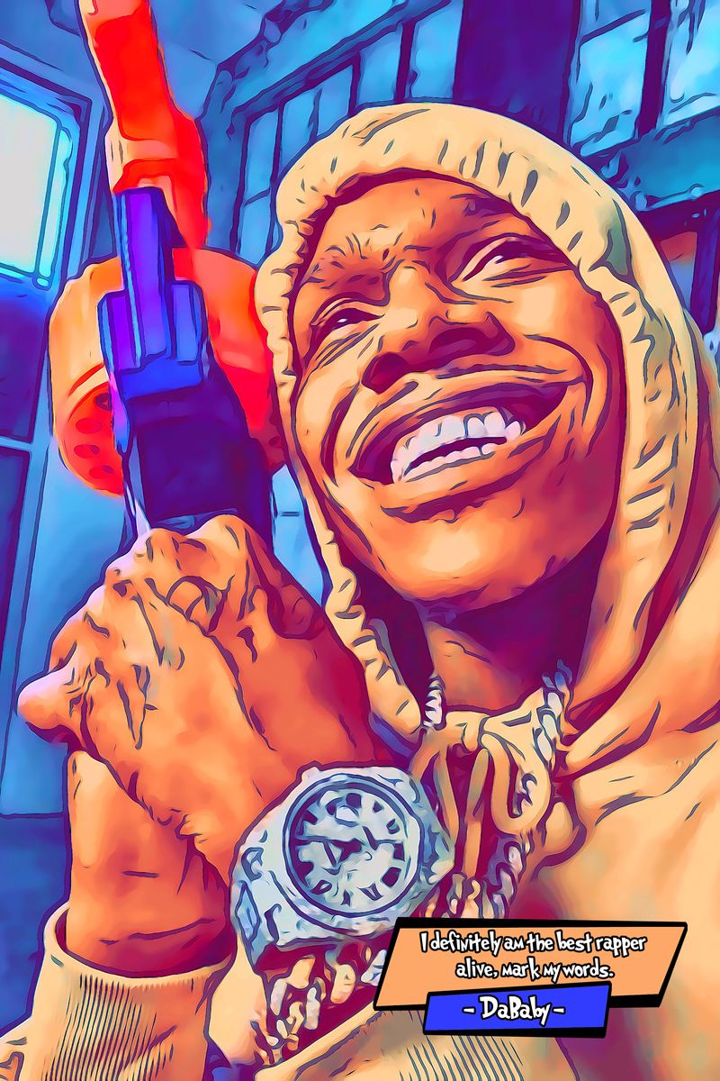 DaBaby — Comic Strip Canvas