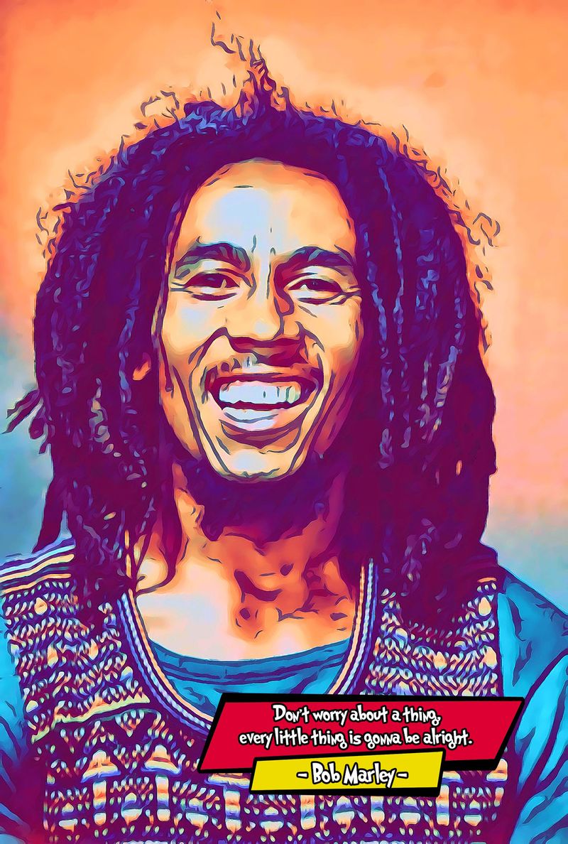 Bob Marley — Comic Strip Canvas