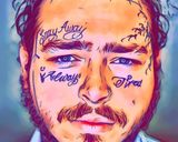 Post Malone — Comic Strip Canvas