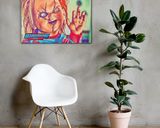 Chucky lifestyle mockup — Comic Strip Canvas