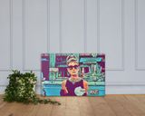 Breakfast At Tiffany's lifestyle mockup — Comic Strip Canvas
