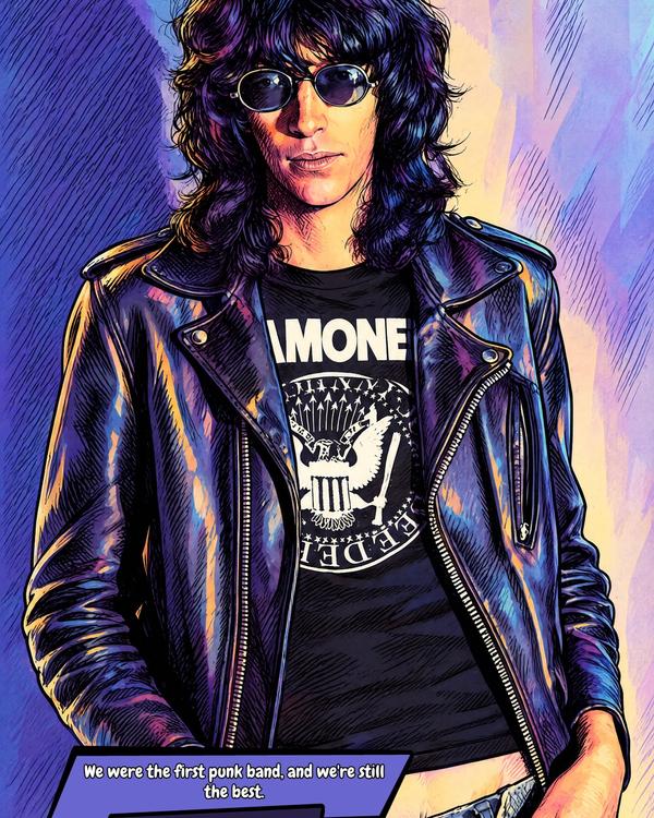 Joey Ramone — Comic Strip Canvas