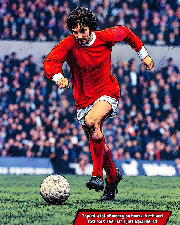George Best — Comic Strip Canvas