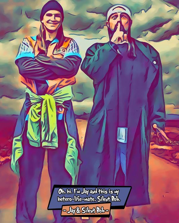 Jay & Silent Bob — Comic Strip Canvas